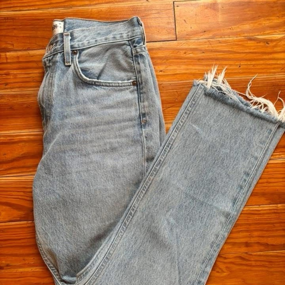 Agolde Light Blue Straight Leg Jeans